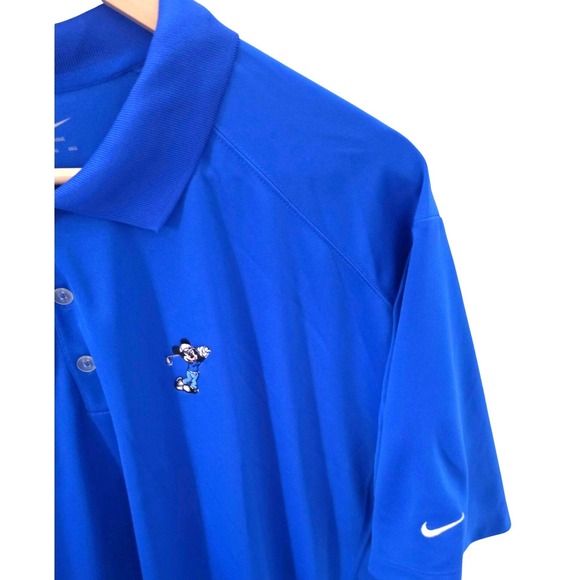 Nike Golf Other - Disney Parks Nike Golf Blue Polo Shirt XXL Mickey Mouse Dri-Fit Tour Performance